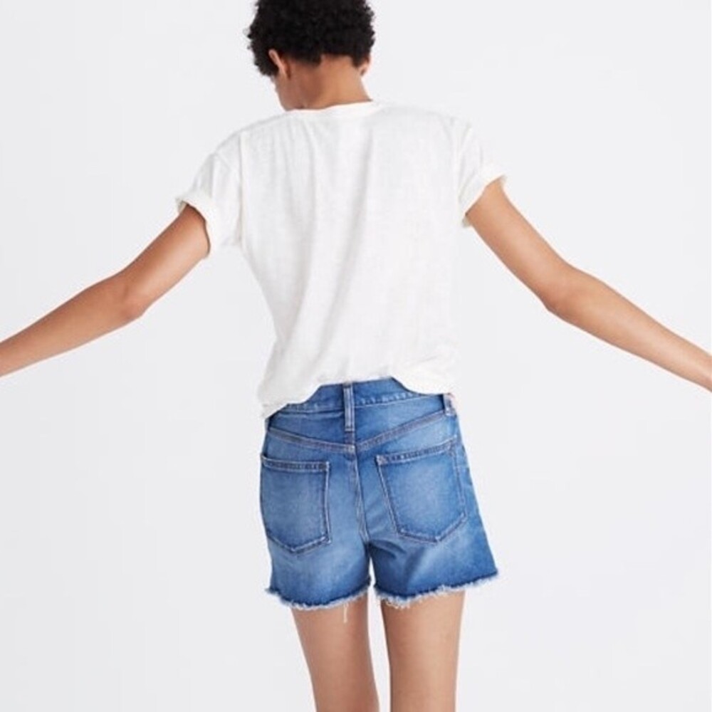 Madewell The Perfect High Rise Raw Hem Jean Shorts 26